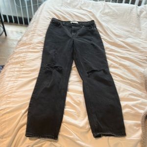 Black distressed Abercrombie jeans